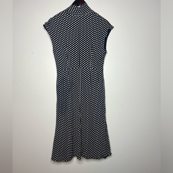 Tie-neck Polka-dot Silk Crepe De Chine Dress - Picture 6 of 8